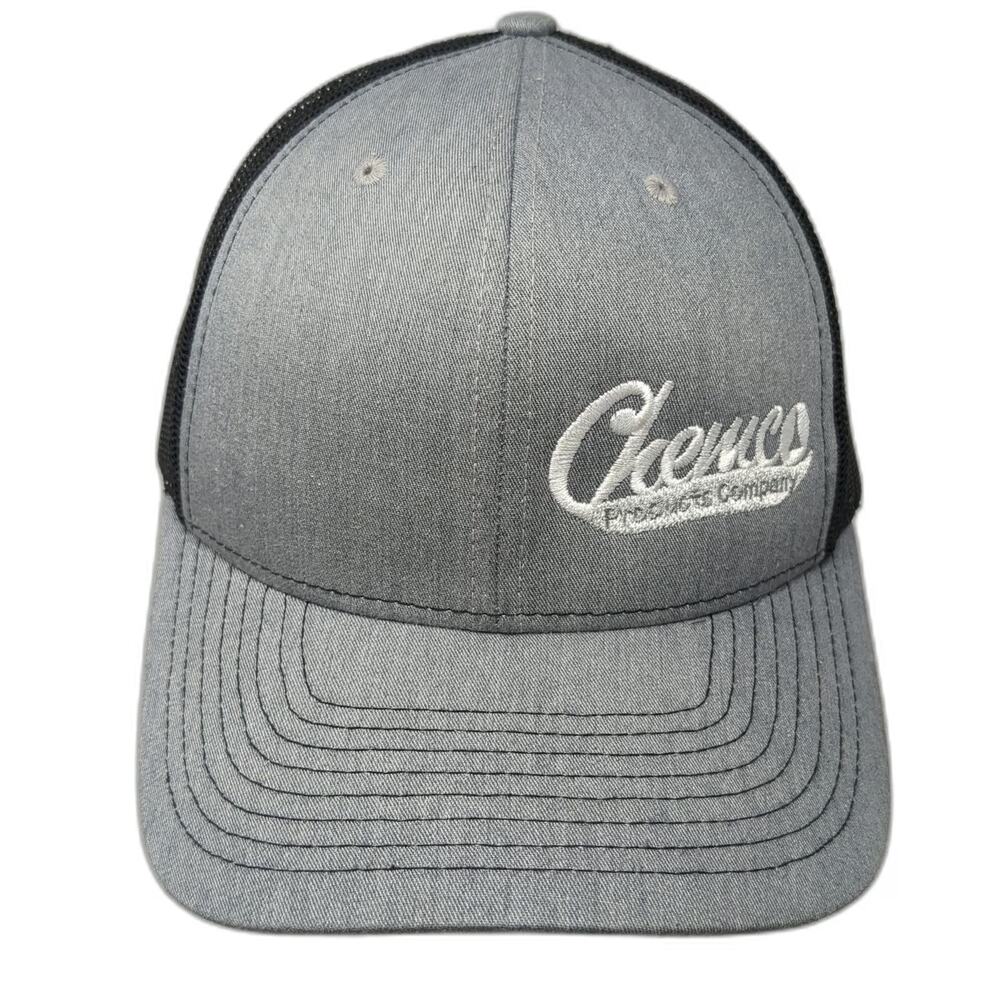 Richardson Trucker Hat Gray One Size Snapback Chemco Products Company Mesh Hat